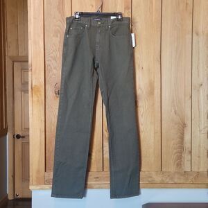 NEW Flag & Anthem Nashville Straight Leg Stretch Jeans, 29" X 34", Olive Green